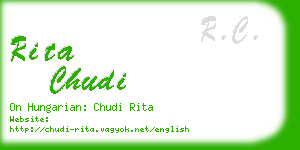 rita chudi business card